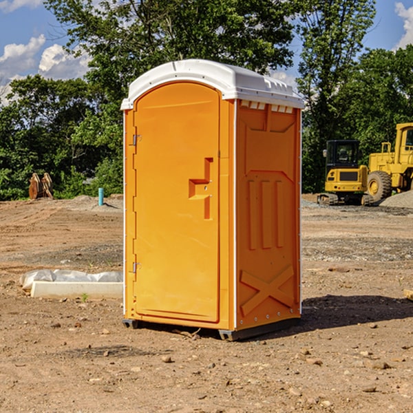 how often are the portable restrooms cleaned and serviced during a rental period in Badin NC